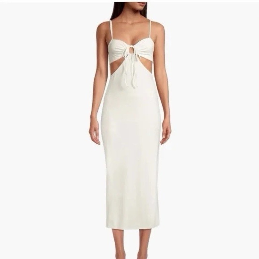 L*Space White Cutout Midi Dress